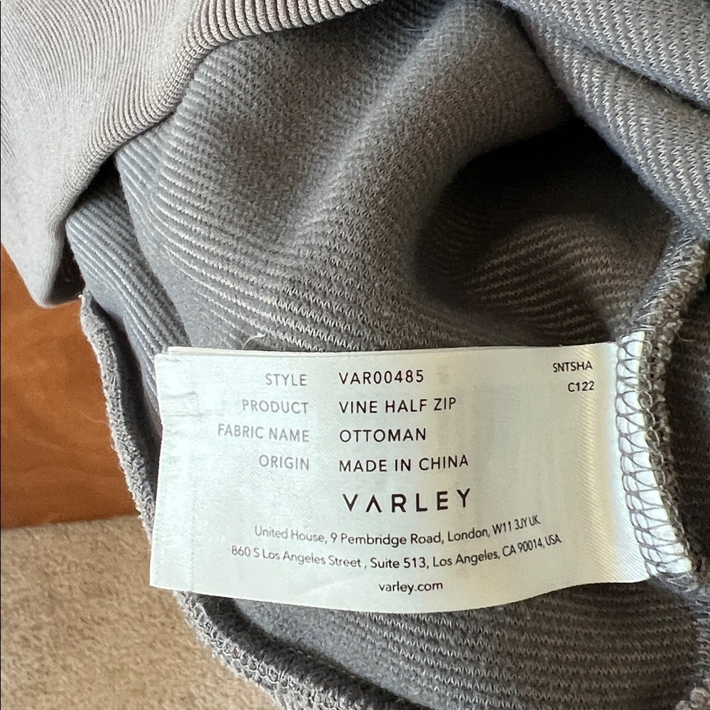 Varley Taupe Half-Zip Sweatshirt - Picture 9 of 12